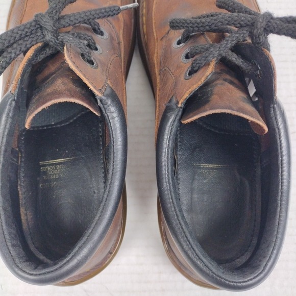 Vintage Doc Martens 1461 Leather Shoes 7 Made In England Oxford Brown Y2K 90\'s main image 7